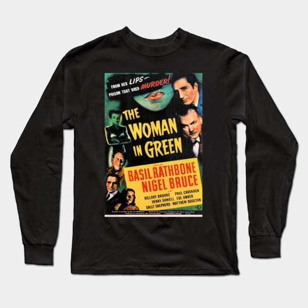 the woman in green Long Sleeve T-Shirt by mowpiper33